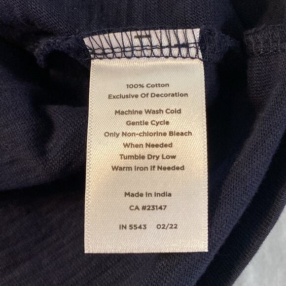 Talbots Nantucket Slub Knit Embroidered Shift Dress Navy Size LP - Picture 8 of 9